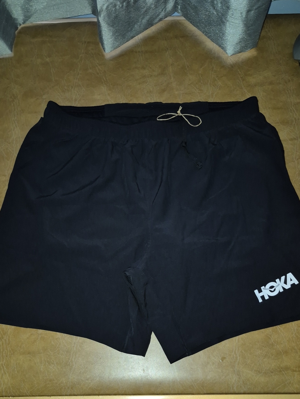 Nwot HOKA Men's Black Lined Performance Running Shorts..size L